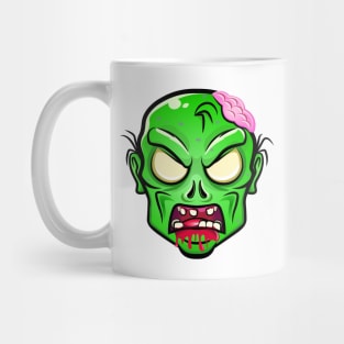 zombie head t-shirt Mug